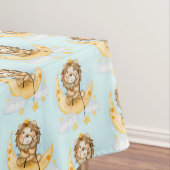 かわいいライオン魚釣りオンザムーンウォーターカラー テーブルクロス (インサイチュ)