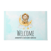 かわいいライオン魚釣りオンザムーンウォーターカラー