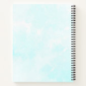 かわいいライオン魚釣りオンザムーンウォーターカラー ノートブック (裏面)