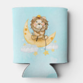 かわいいライオン魚釣りオンザムーンウォーターカラー 缶クーラー (裏面)