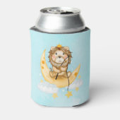 かわいいライオン魚釣りオンザムーンウォーターカラー 缶クーラー (缶裏面)