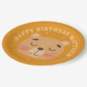 かわいいライオン。アニマルおもしろいサファリベビー子供の誕生日 ペーパープレート (アングル)