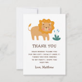 かわいいライオン | サファリ ジャングル 動物 子供の誕生日 サンキューカード (正面)
