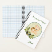 かわいいライオン - スパイラルノート ノートブック (内側)