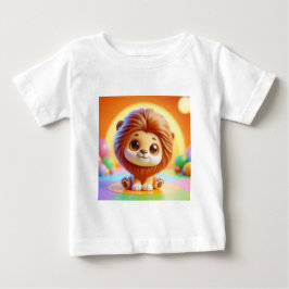 かわいいライオン ベビーTシャツ