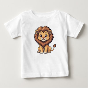 かわいいライオン ベビーTシャツ