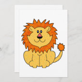 かわいいライオン 招待状 (正面/裏面)