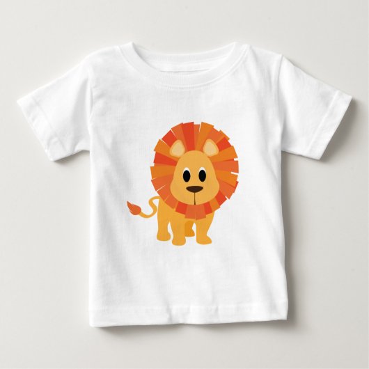 かわいいライオンTシャツ ベビーTシャツ (正面)