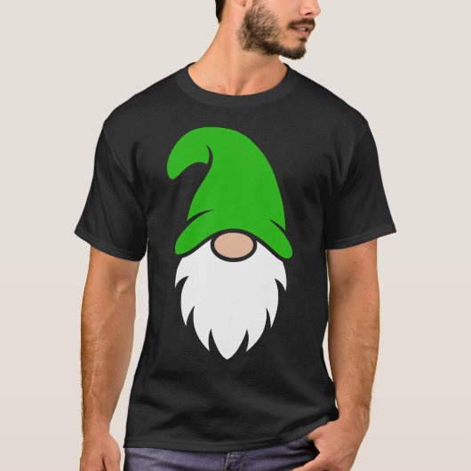 かわいいライトグリーンの帽子をかぶったクリスマスノーム Tシャツ (正面)