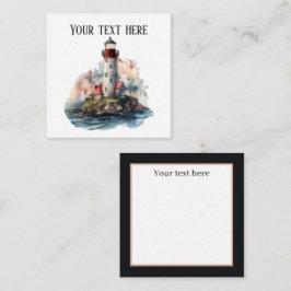 かわいいライトハウス愛好家の名前を追加ビーチ ノートカード
