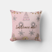 かわいいライトピンクのクリスマスの美学 クッション (正面)