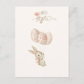 かわいいライトピンクベビーバニーイースター シーズンポストカード (正面)