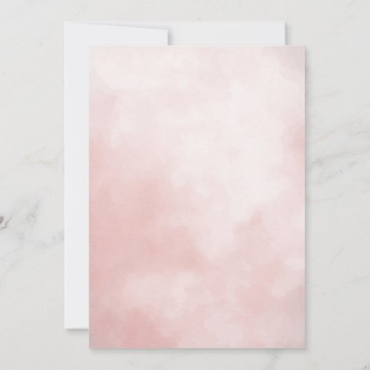 かわいいライトピンクベビーバニーイースター 招待状 (裏面)