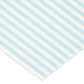 かわいいライトブルーのアイボリーストライプのパターエレガントン テーブルクロス (アングル)