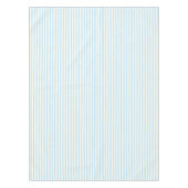 かわいいライトブルーのアイボリーストライプのパターエレガントン テーブルクロス (正面)