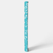 かわいいライトブルーの装飾品 SAMSUNG GALAXYケース (左側面)