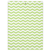 かわいいライトライムグリーンシェブロンストライプズ クリップボード (裏面)