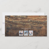 かわいいライトンアップクリスマスホリデー3フォトカード (裏面)