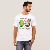 かわいいライムとココナッツの友情デザイン Tシャツ (正面フル)