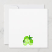 かわいいライム柑橘系ベビーシャワー 招待状 (裏面)