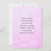 かわいいライラックの花束の母の日カード カード (裏面)