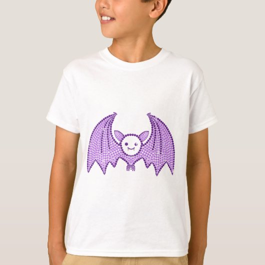かわいいラインストーンのこうもり Tシャツ (正面)