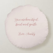 かわいいラウンドフローラリースゾウ枕 ラウンドクッション (裏面)