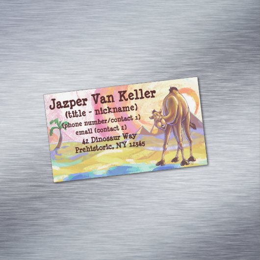 かわいいラクダのオフィスの付属品 マグネット名刺 (インサイチュ)