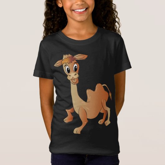 かわいいラクダのキャラクター Tシャツ (正面)