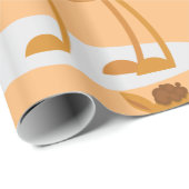 かわいいラクダのデザート動物キャラクター ラッピングペーパー (ロールコーナー)