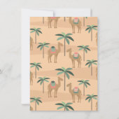 かわいいラクダ砂漠それらを赤ちゃんシャワービンゴゲームカード 招待状 (裏面)