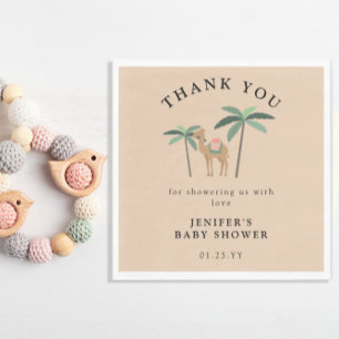 かわいいラクダ赤ちゃんシャワー紙ナプキン。 スタンダードランチョンナプキン