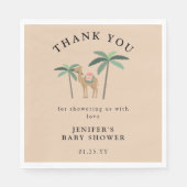 かわいいラクダ赤ちゃんシャワー紙ナプキン。 スタンダードランチョンナプキン (正面)