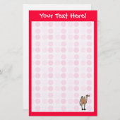 かわいいラクダ 便箋 (正面/裏面)