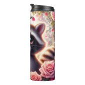 かわいいラクーンのバラ園 タンブラー (回転右)