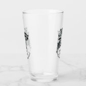 かわいいラクーンファミリー引用文水彩動物アート タンブラーグラス (右)