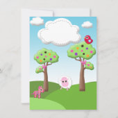 かわいいラグドールバースデーパーティ招待状 招待状 (裏面)