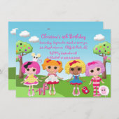 かわいいラグドールバースデーパーティ招待状 招待状 (正面/裏面)