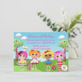 かわいいラグドールバースデーパーティ招待状 招待状 (スタンド正面)