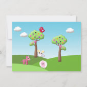 かわいいラグドールバースデーパーティ招待状 招待状 (裏面)