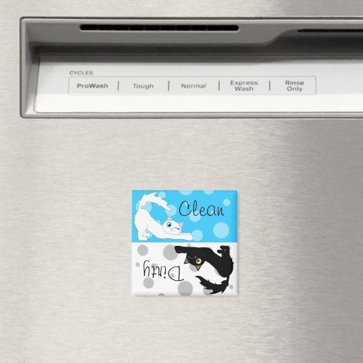 かわいいラグドール猫クリーン汚れた食洗機磁石 マグネット (インサイチュ (食洗機))