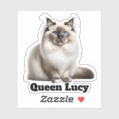 かわいいラグドール猫 シール (シート)