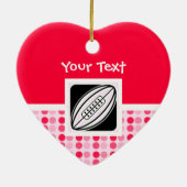 かわいいラグビー セラミックオーナメント (裏面)