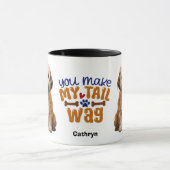 かわいいラサApsoあなたは私のテールワッグを作る マグカップ (中央)