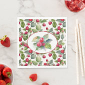 かわいいラズベリーの水色 スタンダードランチョンナプキン (インサイチュ)