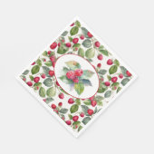 かわいいラズベリーの水色 スタンダードランチョンナプキン (角)