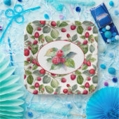 かわいいラズベリーの水色 ペーパープレート (パーティー)