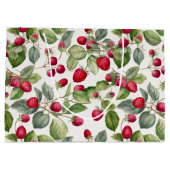 かわいいラズベリーの水色 ラージペーパーバッグ (裏面)