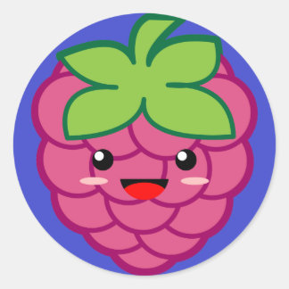 かわいいラズベリー ラウンドシール