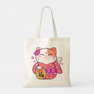 かわいいラッキーキャット トートバッグ